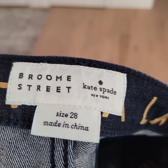 Kate Spade Broome Street Jeans 28 Dark Wash Skinny Leg Cropped Mid Rise Denim - Picture 3 of 9